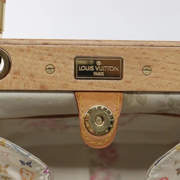 LOUIS VUITTON Monogram Multicolor Abelia Bag Satin White M92936 LV Auth sw895V - Picture 11 of 16